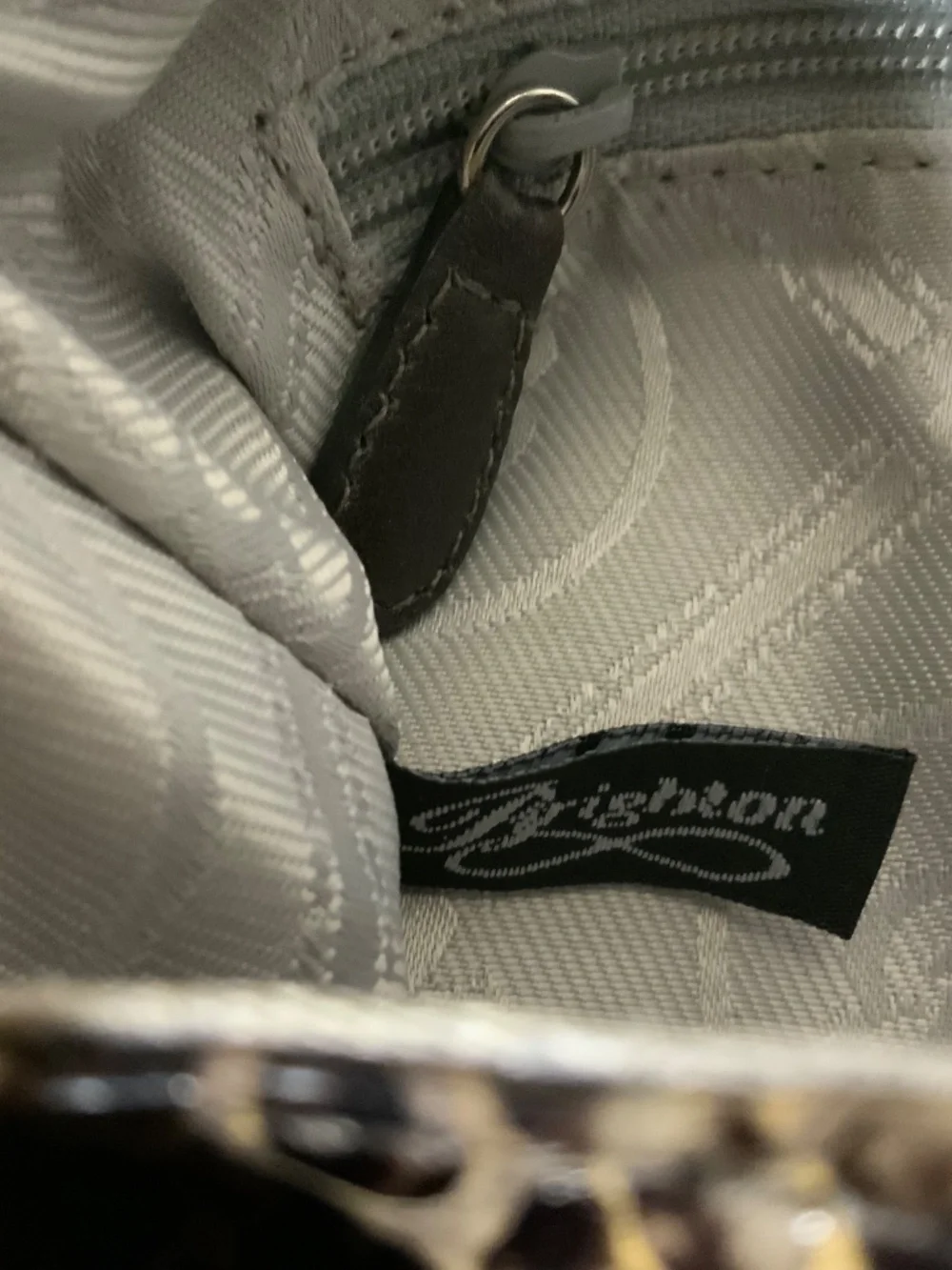 Brighton Faux Snake Skin Adjustable Purse